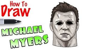 Michael myers mask coloring pages. How To Draw Michael Myers Step By Step