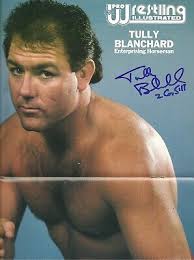 EB1262 Tully Blanchard signed Vintage Wrestling Magazine Poster w/COA