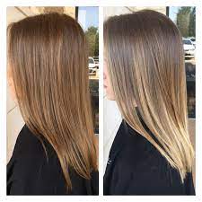 balayage hellbraun und blond mittel langes haar haarfarben haare balayage lange haare blonde haare