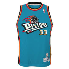 Detroit jock city 3 days detroit pistons: Detroit Pistons Grant Hill Hardwood Classics Road Swingman Trikot Jugendliche