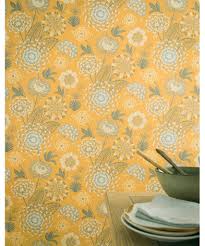 Vintage Bloom Mustard Yellow Mustard Wallpaper Yellow Wallpaper Home Art