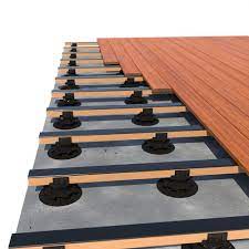 Le point particulier est le fait que l'ensemble du platelage (plots + lambourdes + lames) n'est pas ancré dans le sol. Plot Pour Terrasse Nivo Plus H50 80mm Plot Pour Lambourdes Deck Linea