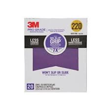 3m Pro Grade 9 In X 11 In 220 Grit Very Fine No Slip Grip Advanced Sandpaper 20 Pack 26220cp P G The Home D Sandpaper Staining Wood Using A Paint Sprayer