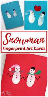 Send christmas cards that stand out. Snowman Fingerprint Christmas Cards Rhythms Of Play