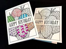 Birthday Card Coloring Page Pdf Happy Birthday Card With Balloons Pdf Zentangle Coloring Page Birthday Cards For Boyfriend Happy Birthday Cards Cool Birthday Cards