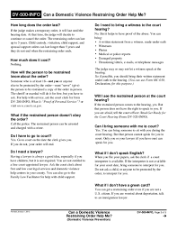 Maybe you would like to learn more about one of these? Dv 500 Info Can A Domestic Violence Restraining Order Help Me Free Download