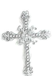 27 5 H Wall Cross Large Silver Cross Silver Cross Etsy Cross Wall Decor Wall Crosses Metal Cross