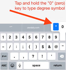 Use unicode star symbols in a html document or copy paste the character. Type The Degree Symbol On Iphone With Ios Keyboard 0 Key Osxdaily