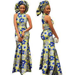 African Clothing Long Dress With Head Tie For Women Sleeveless Traditional Ankara Dashiki Cotton Wax African Print Dresses Printed Long Dresses African Attire