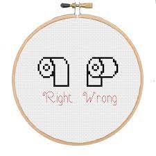 Free stitching pattern creator and generator. Toilet Paper Funny Cross Stitch Pattern Pdf Modern Funny Etsy Funny Cross Stitch Patterns Cross Stitch Patterns Naughty Cross Stitch