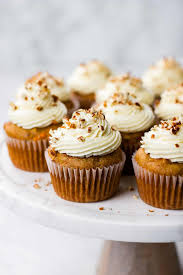 Carrot Cake Cupcakes With Cream Cheese Frosting Veronika S Kitchen Recipe In 2020 Frosting Recipes Yummy Food Dessert Cupcake Recipes