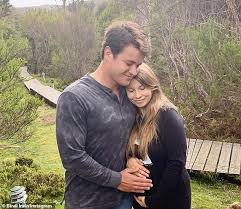 #watch it i just really love them okay #all they ever wanted was to protect animals and the environment #i'm emotional. Bindi Irwin Gives Birth To Baby Girl Tv Star And Husband Chandler Powell Welcome Daughter Daily Mail Online