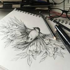 Bird And Flower Tattoos For Women Pin By Danielle Smith On Potom Porisovat Colour Tattoo Blossom Tattoo Body Art Tattoos