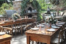 Rustic Parties In Orange County Rents Vintage And Rustic Style Farmhouse Tables Benches Chairs Bar Rustic Party Farmhouse Table Shabby Chic Table And Chairs