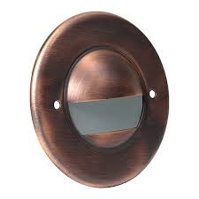Outdoor Led Landscape Lighting Round Antique Bronze Half Brick Step Light 7121 Series Natural White 4000k Low Voltage 12volt