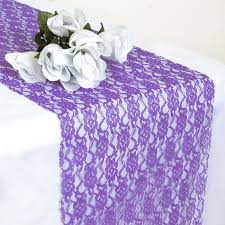 Get it as soon as wed, jul 7. 12 X 108 Purple Floral Lace Table Runner Tableclothsfactory