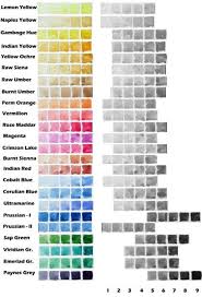 Value Scale Pencil Jammers Watercolour Painting Color Mixing Chart Watercolor Palette