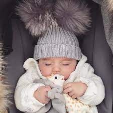Kinder Knitted Double Faux Fur Pom Pom Hat Millie And John