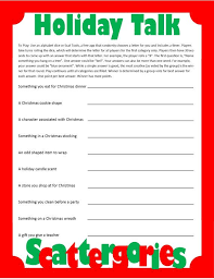 Christmas Scattergories Printable Game Christmas Family Game Classroom Party Game Instant Download Christmas Games For Family Christmas Games Christmas Gift Games