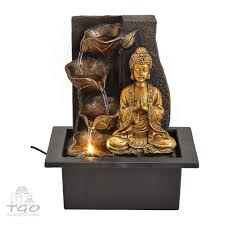 Zimmerbrunnen Buddha Mit Beleuchtung Braun Gold 25 Cm Buddha Figur Geschenke Online Buddha