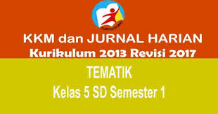 Tuesday, july 16, 2019 add comment. Kkm Dan Jurnal Harian Tematik Kelas 5 Sd Kurikulum 2013 Revisi 2017 Pedia Pendidikan