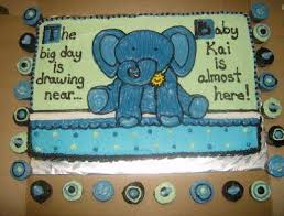 Boys baby shower/christening cupcake toppers. 23 Incredibly Easy Ways To Decorate A Cake Baby Shower Cakes For Boys Elephant Baby Shower Cake Baby Shower Sheet Cakes