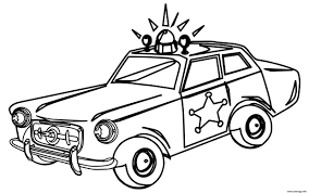 Tu peux aussi faire des. Coloriage Ancienne Voiture De Police Gendarmerie Jecolorie Com