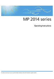 Connect your wireless printer to your android or apple smartphone or tablet to enjoy wireless printing and scanning from anywhere in your home or. Ricoh Mp 2014 Series Operating Instructions Manual Pdf Download Manualslib