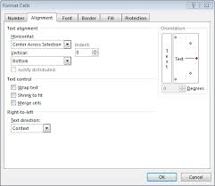 To help offset this problem, excel provides a way you can easily center your printed information. Center Across Selection Qat Excel University