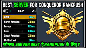 Which Server Is Best For Conqueror Rank Push Best Server For Conqueror Rank Push In Pubg Mobile Youtube