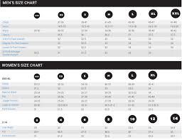 Size Charts Fit Guides 4corners Riversports