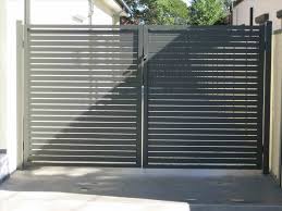 Quick Screen Slat Fence Gate Black Walmart Com Fence Gate Design Aluminium Gates House Main Gates Design