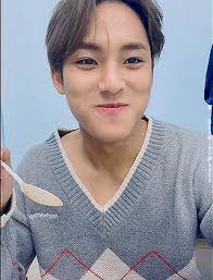 Mingyu's dinner show vlive gif (mingyu's reaction to someone suggesting he should die his hair animated gif about gif in by popping popping banana. Mingyu Gif Explore Tumblr Posts And Blogs Tumgir