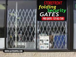 Storefront Folding Security Gate Kit Measurement Guidelines Security Gates Gate Kit Store Fronts