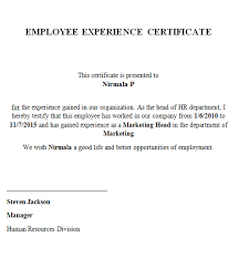 Employees require experience letters at the time of joining a new job. Experience Certificate Lenvica Hrms