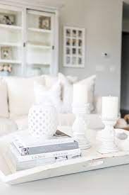 When working with an oversized coffee table, knowing where to begin can be half the battle. Coffee Table Decorating Tray 8049 Elle Bowes Charlotte Based Blog Heart Home