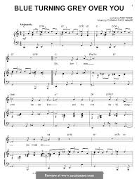Learn to play guitar by chord / tabs using chord diagrams, transpose the key, watch video lessons and much more. Blue Turning Grey Over You By Fats Waller Sheet Music On Musicaneo