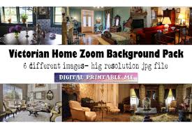 Now that we're several months into this new normal of spending more time at home and interacting with friends, family. Zoom Background Pack Vintage Victorian Graphic By Digitalprintableme Creative Fabrica