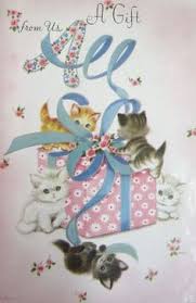 Vtg Rust Craft Marjorie Cooper Kitten Cat Group Gift Greeting Card Unused Cats And Kittens Crafts Greeting Card Companies