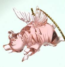 Art Glass Flying Pig From Kela S A Glass Gallery On Kauai Flying Pig Glass Art Pig