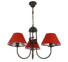 Get the best deals on orange chandeliers and ceiling fixtures. Tazo Modern Chandelier In Red With Three Light Points Loftmarkt