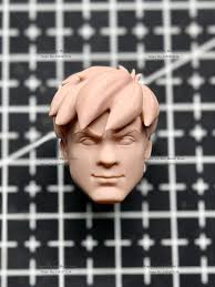 1/12 Scale Jackie Chan Anime Movie Police Story Brave Guy Unpainted Head  Sculpt For 6" Ml Shf Mezco Mafex Body DIY Decoration