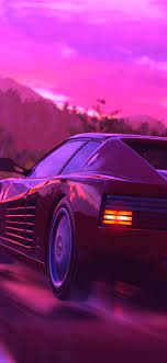Ferrari Sports Car Retrowave Art Wallpaper Car Wallpapers Car Ferrari