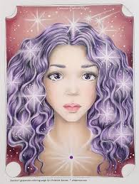 THISTLE LANDING” A Patreon Picture by Christine Karron. Coloured with  pencils and a white gel pen