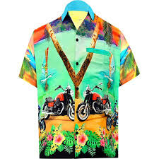Hawaiian Shirt Mens Beach Aloha Camp Party Holiday Button Down Pocket Bike 3d Hd Print