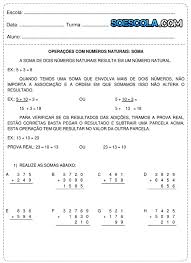 Atividades De Adicao E Subtracao So Escola