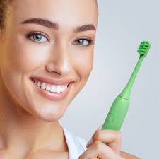 Elektromos szónikus fogkefe zöld