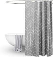 We have dozens of designs and styles to choose from, from whimsical to traditional patterns including solids, florals, geometrics, stripes, and more. Amazon Com Eurcross Grey Fabric Shower Curtain Think Polyester Weighted Bottom Shower Curtain For Bathroom 72 X 72 Kitchen Dining