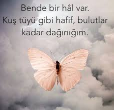 Bende Bir Hal Var Kus Tuyu Gibi Hafif Bulutlar Kadar Daginigim Ozlu Sozler Edebiyat Guzel Soz