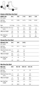 Foot Size Chart For Socks By Ashley Little Crochet Socks